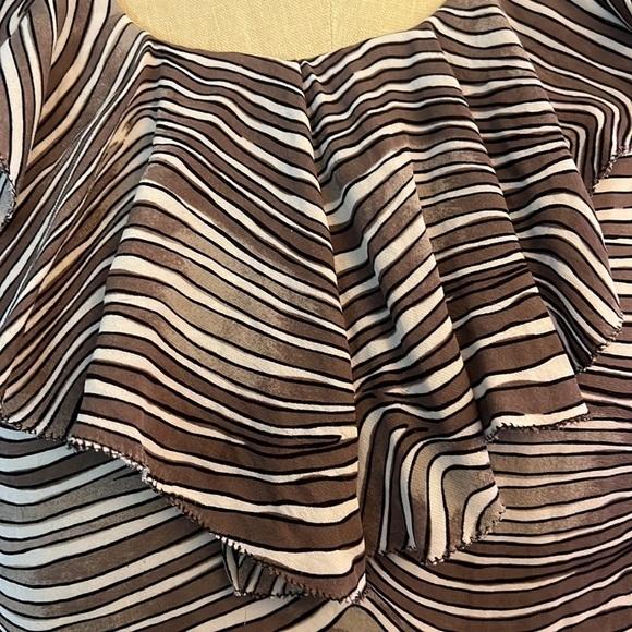 Tory Burch Ruffled Front Blouse size 8 - Picture 3 of 7